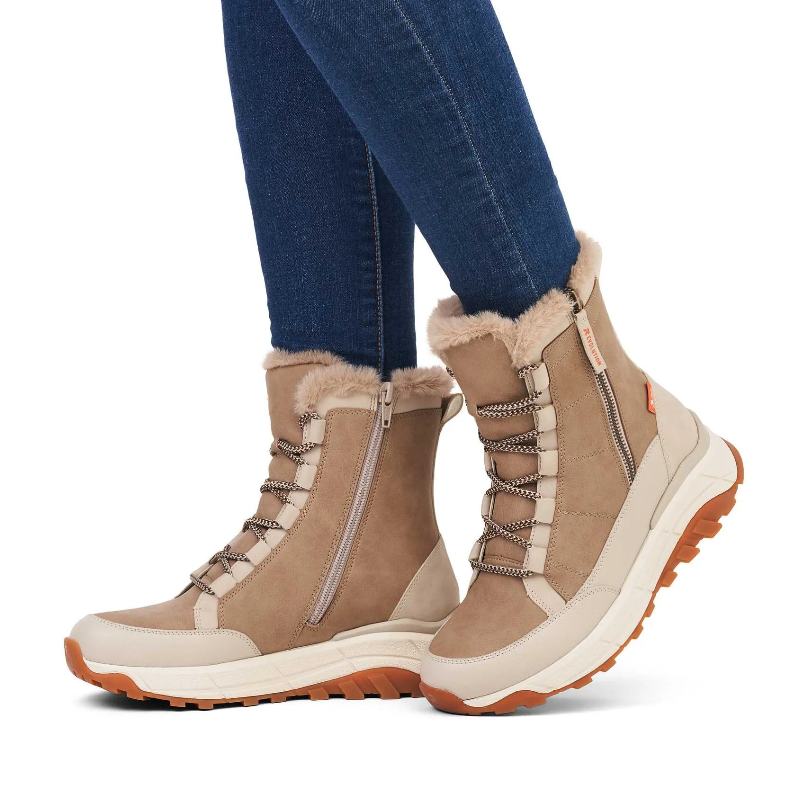 Online Women'S Corded Boots Cream Beige Ladies Ankle Boots & Boots