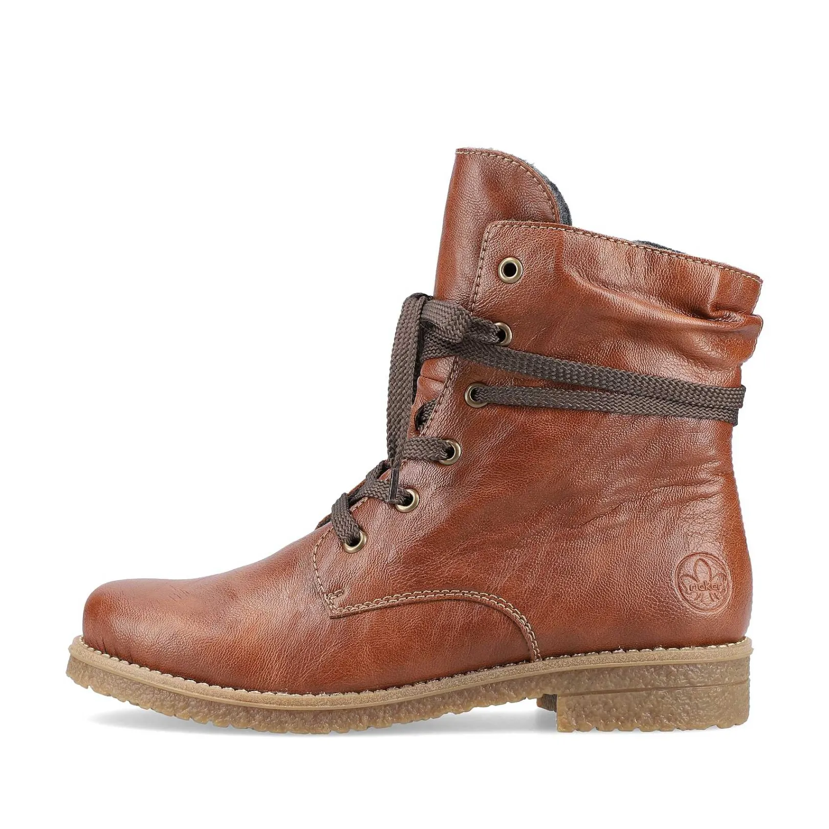 New Women'S Corded Boots Chestnut Brown Ladies Ankle Boots & Boots