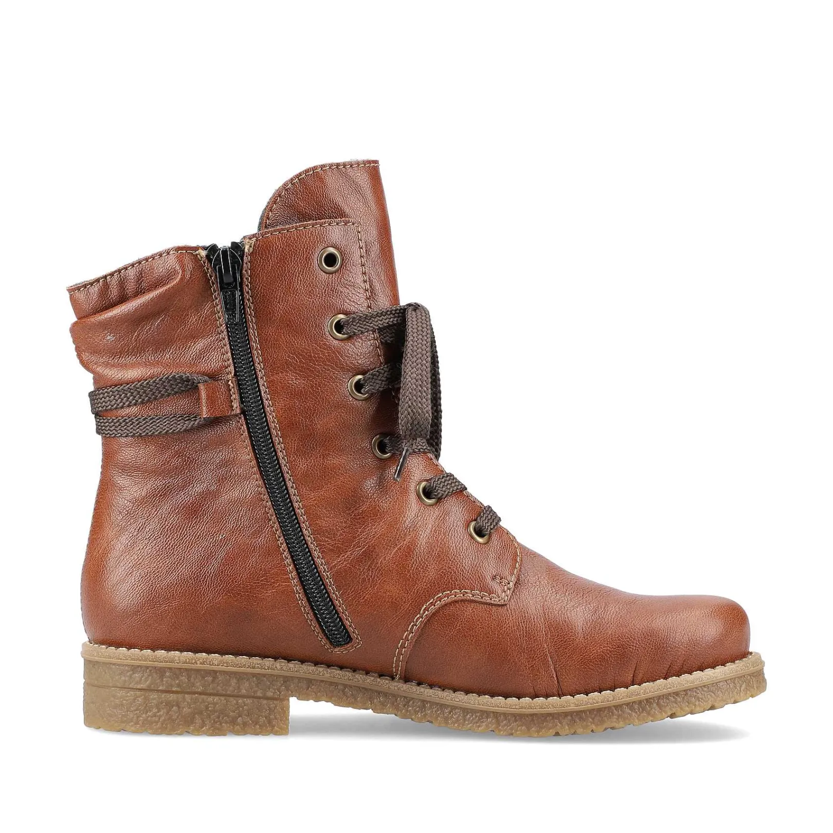 New Women'S Corded Boots Chestnut Brown Ladies Ankle Boots & Boots