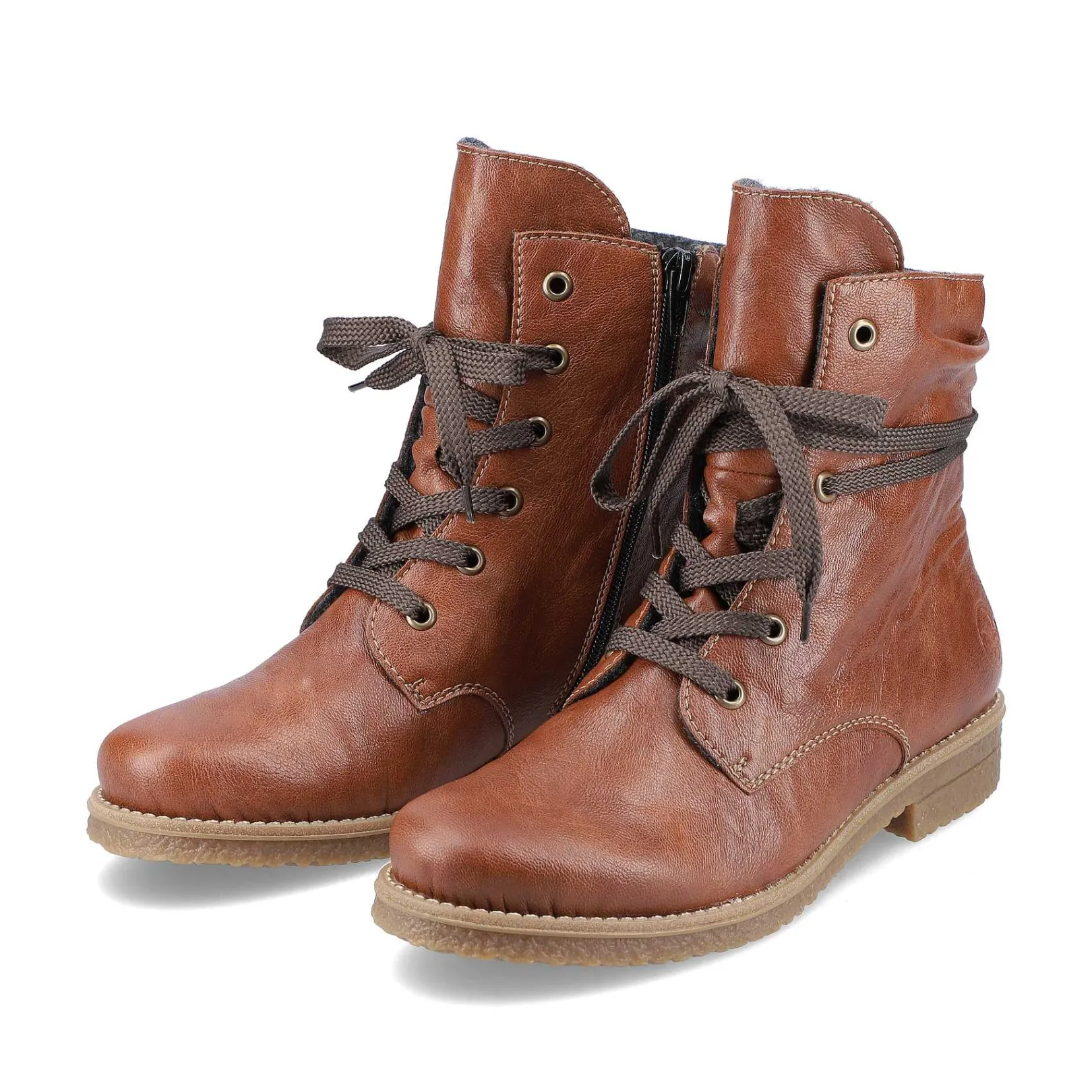 New Women'S Corded Boots Chestnut Brown Ladies Ankle Boots & Boots