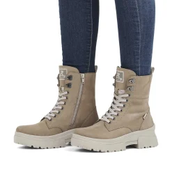 Sale Women'S Corded Boots Clay Beige Ladies Ankle Boots & Boots