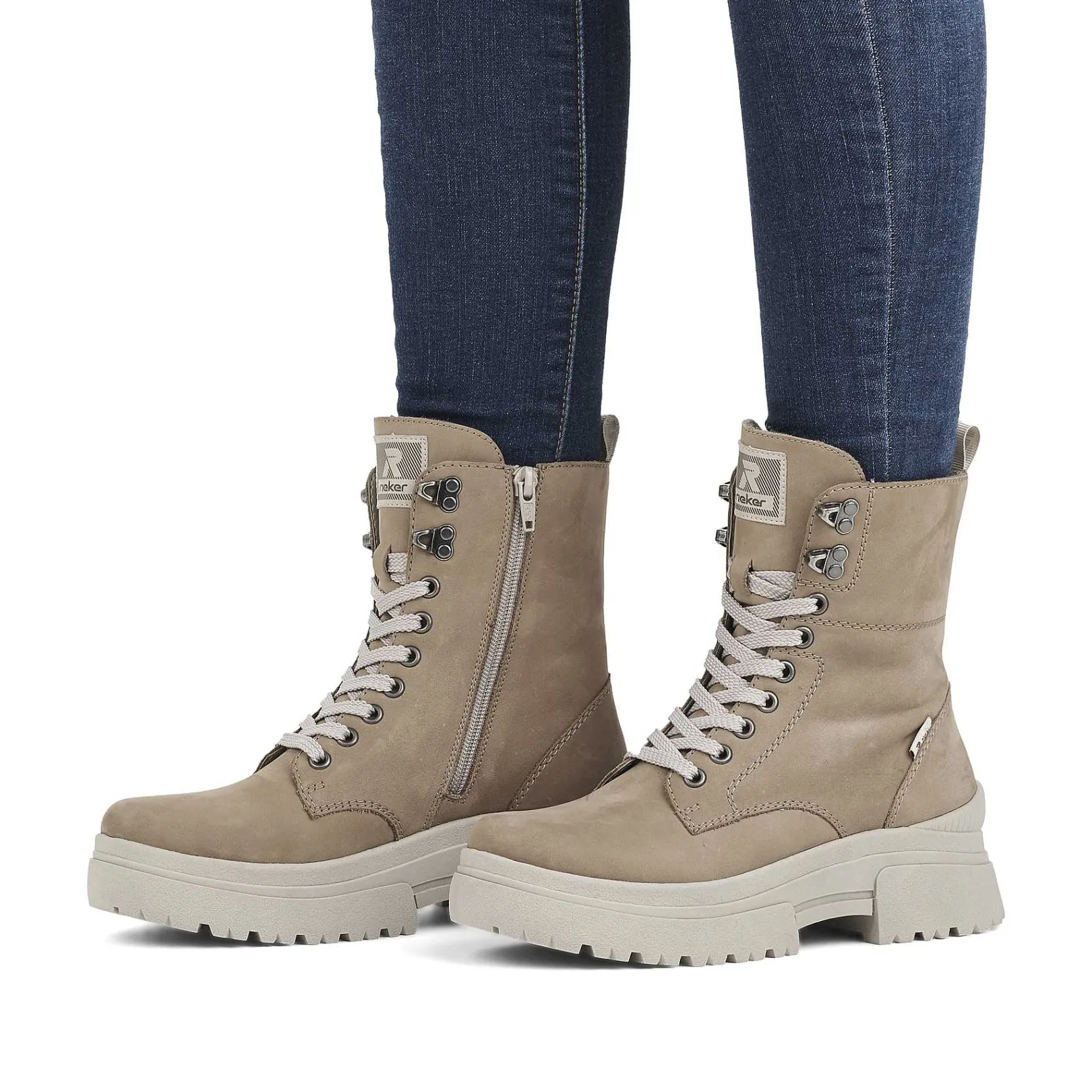 Sale Women'S Corded Boots Clay Beige Ladies Ankle Boots & Boots