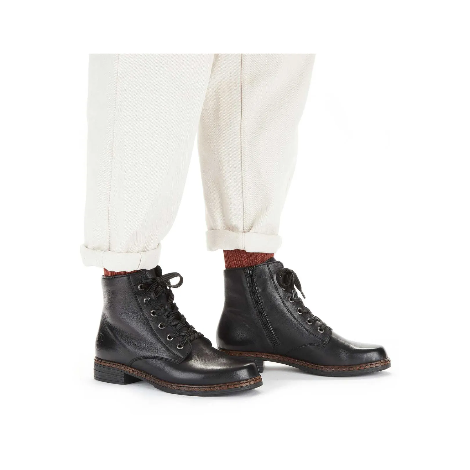 Women'S Corded Boots Night Black Ladies Ankle Boots & Boots