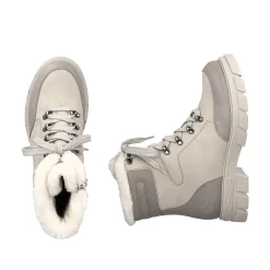 Sale Women'S Corded Boots Light Beige Ladies Ankle Boots & Boots