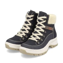 Outlet Women'S Corded Boots Dark Blue Ladies Ankle Boots & Boots