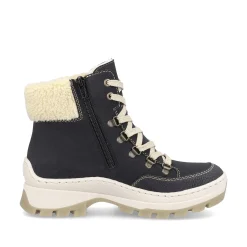 Outlet Women'S Corded Boots Dark Blue Ladies Ankle Boots & Boots