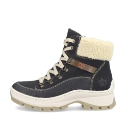 Outlet Women'S Corded Boots Dark Blue Ladies Ankle Boots & Boots