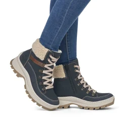 Outlet Women'S Corded Boots Dark Blue Ladies Ankle Boots & Boots