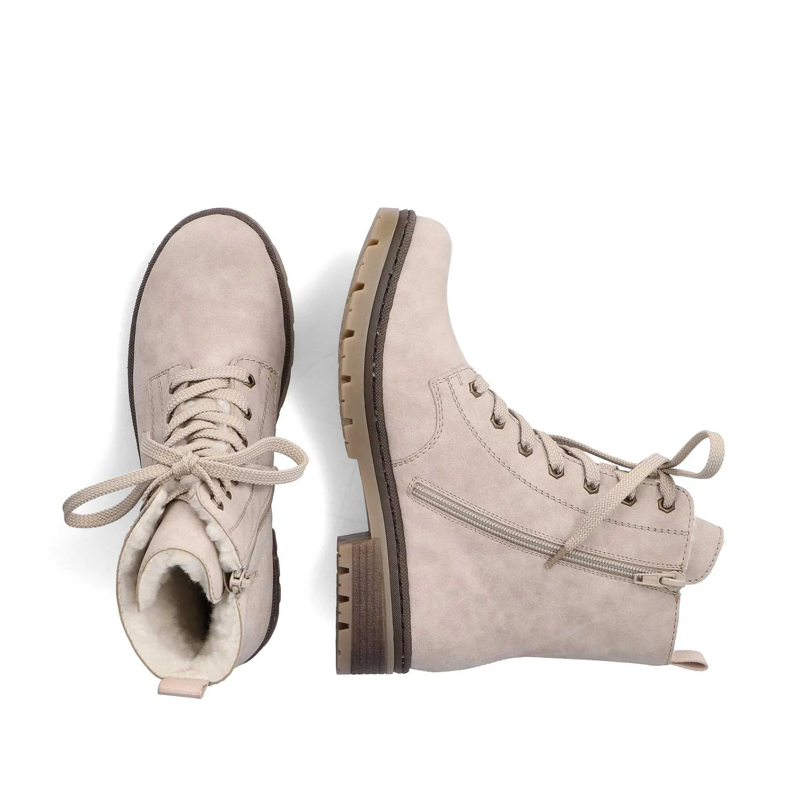 Outlet Women'S Corded Boots Light Beige Ladies Ankle Boots & Boots
