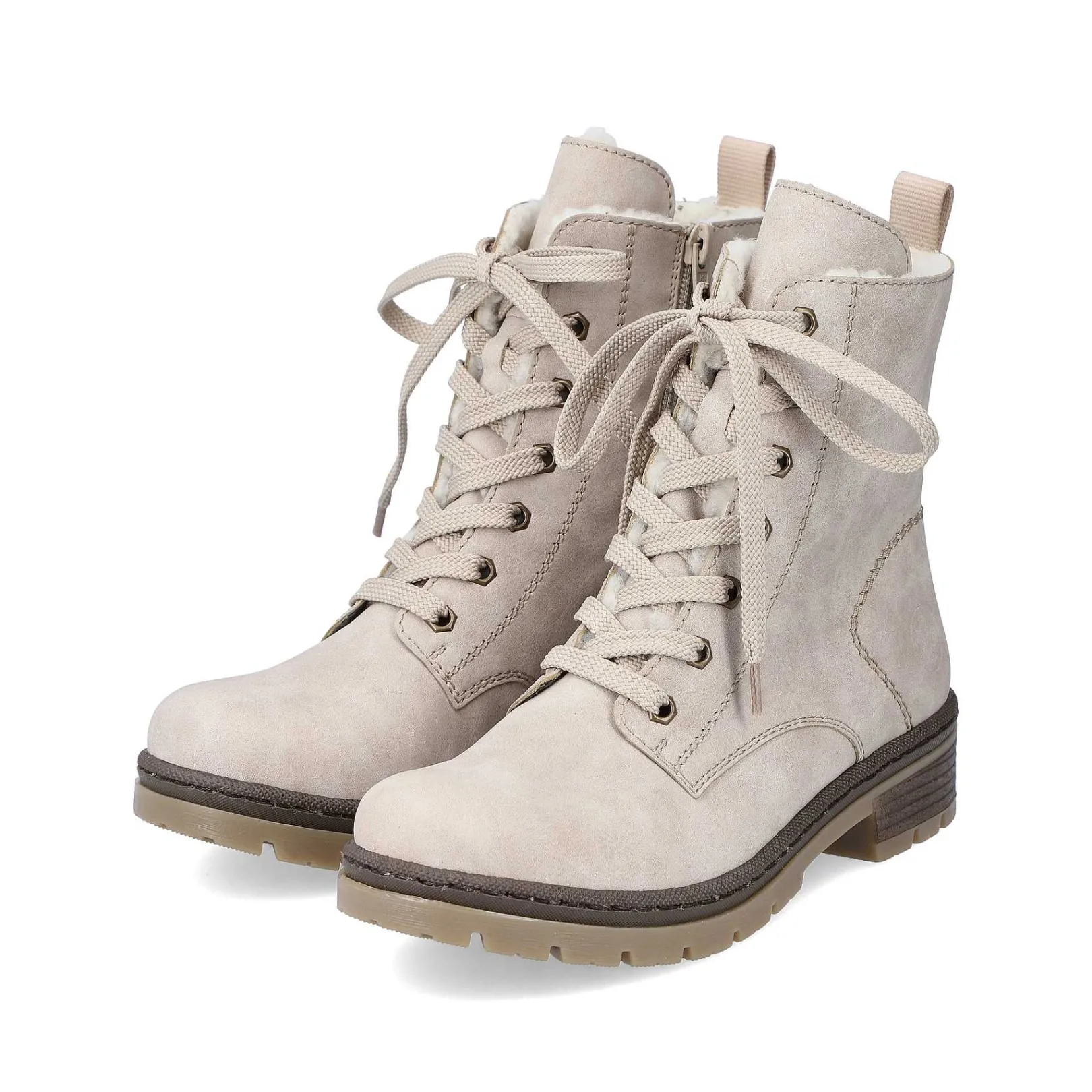 Outlet Women'S Corded Boots Light Beige Ladies Ankle Boots & Boots