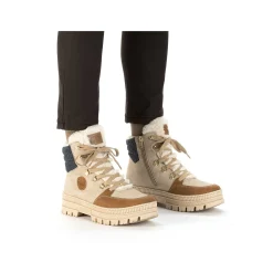 Hot Women'S Corded Boots Beige Noisette Ladies Ankle Boots & Boots
