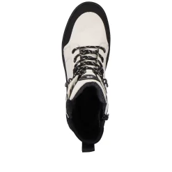 Discount Women'S Corded Boots Snow-White Deep-Black Ladies Ankle Boots & Boots