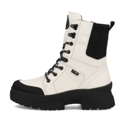 Discount Women'S Corded Boots Snow-White Deep-Black Ladies Ankle Boots & Boots