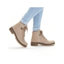 Outlet Women'S Corded Boots Light Beige Ladies Ankle Boots & Boots
