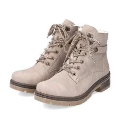 Outlet Women'S Corded Boots Light Beige Ladies Ankle Boots & Boots