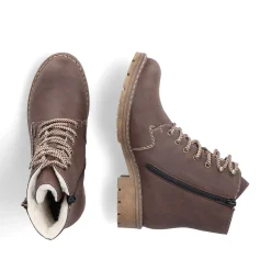 New Women'S Corded Boots Chocolate Brown Ladies Ankle Boots & Boots
