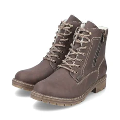 New Women'S Corded Boots Chocolate Brown Ladies Ankle Boots & Boots