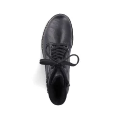 Women'S Corded Boots Deep Black Ladies Ankle Boots & Boots