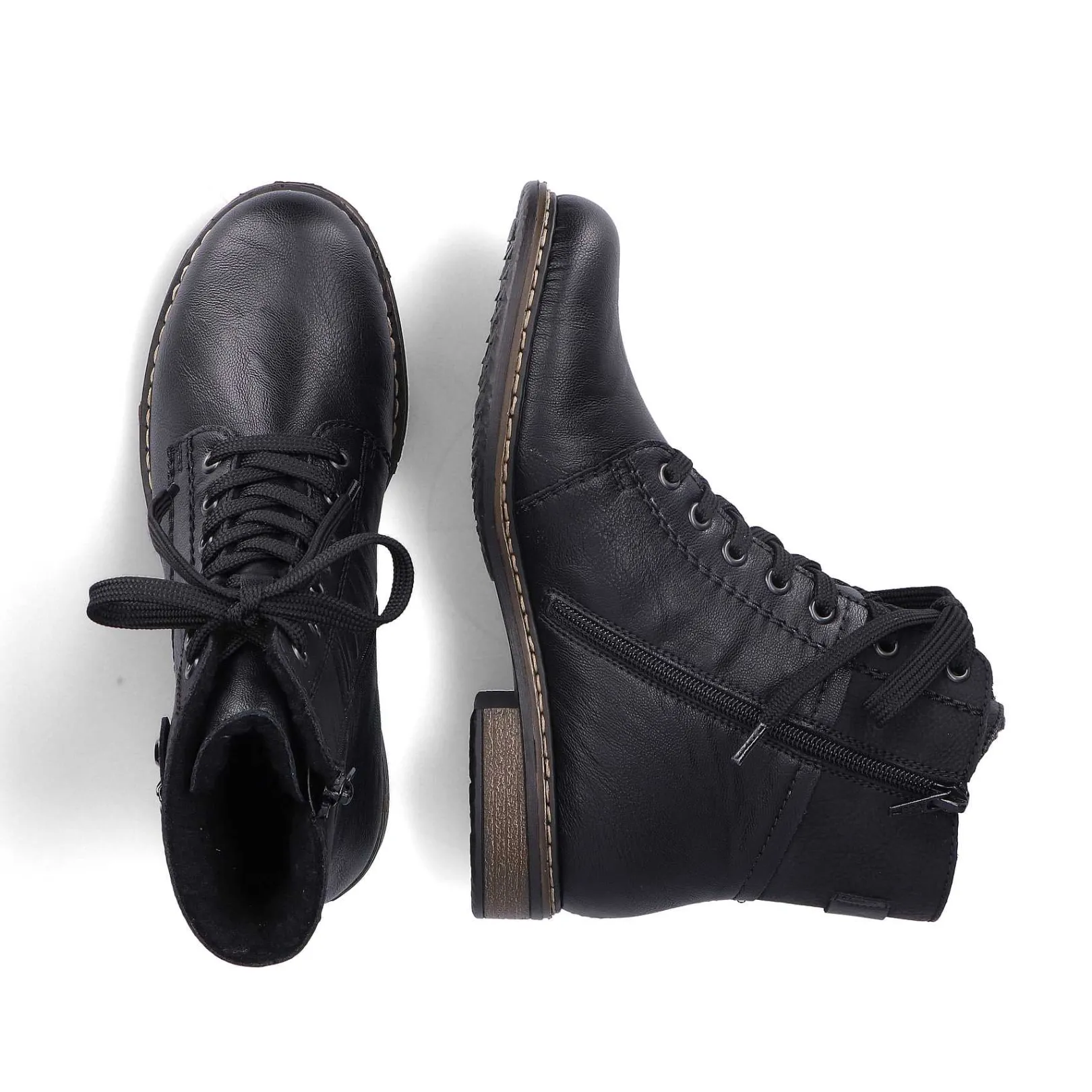 Women'S Corded Boots Deep Black Ladies Ankle Boots & Boots