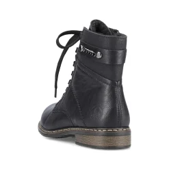 Women'S Corded Boots Deep Black Ladies Ankle Boots & Boots