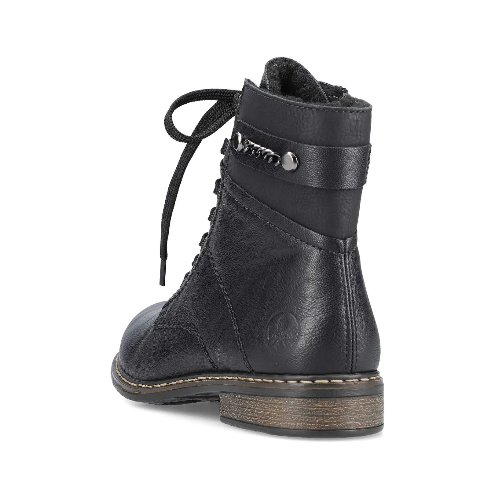 Women'S Corded Boots Deep Black Ladies Ankle Boots & Boots