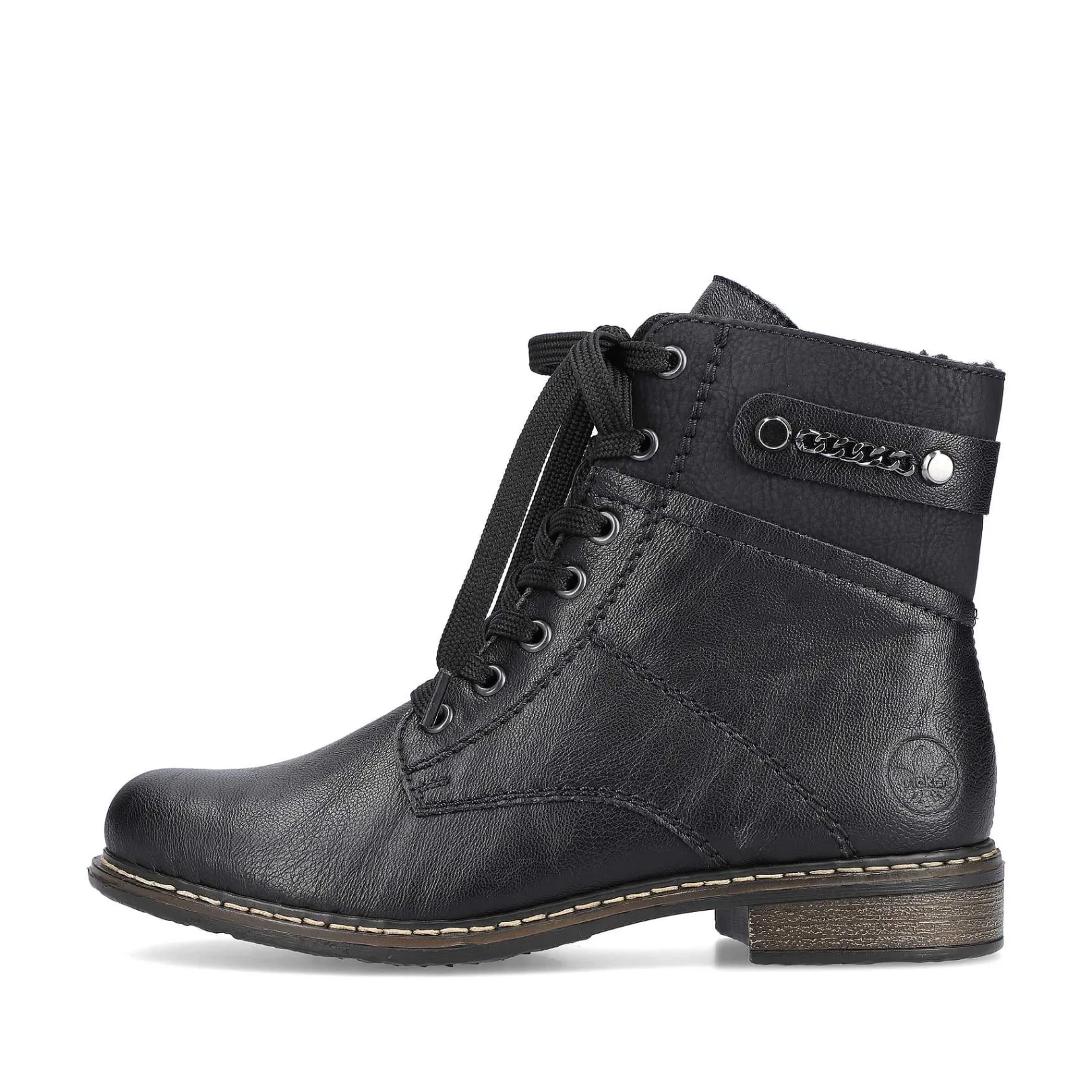 Women'S Corded Boots Deep Black Ladies Ankle Boots & Boots