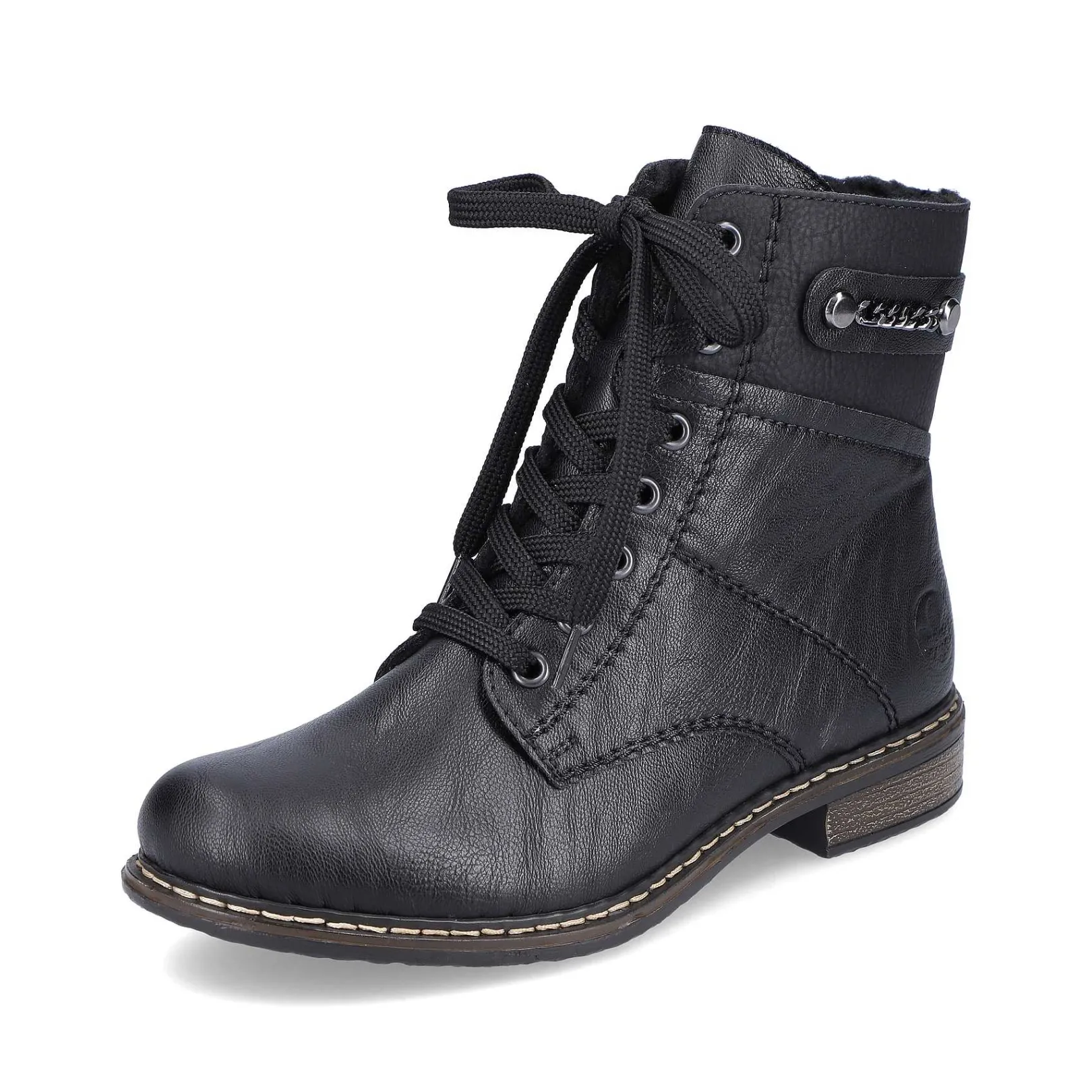 Women'S Corded Boots Deep Black Ladies Ankle Boots & Boots
