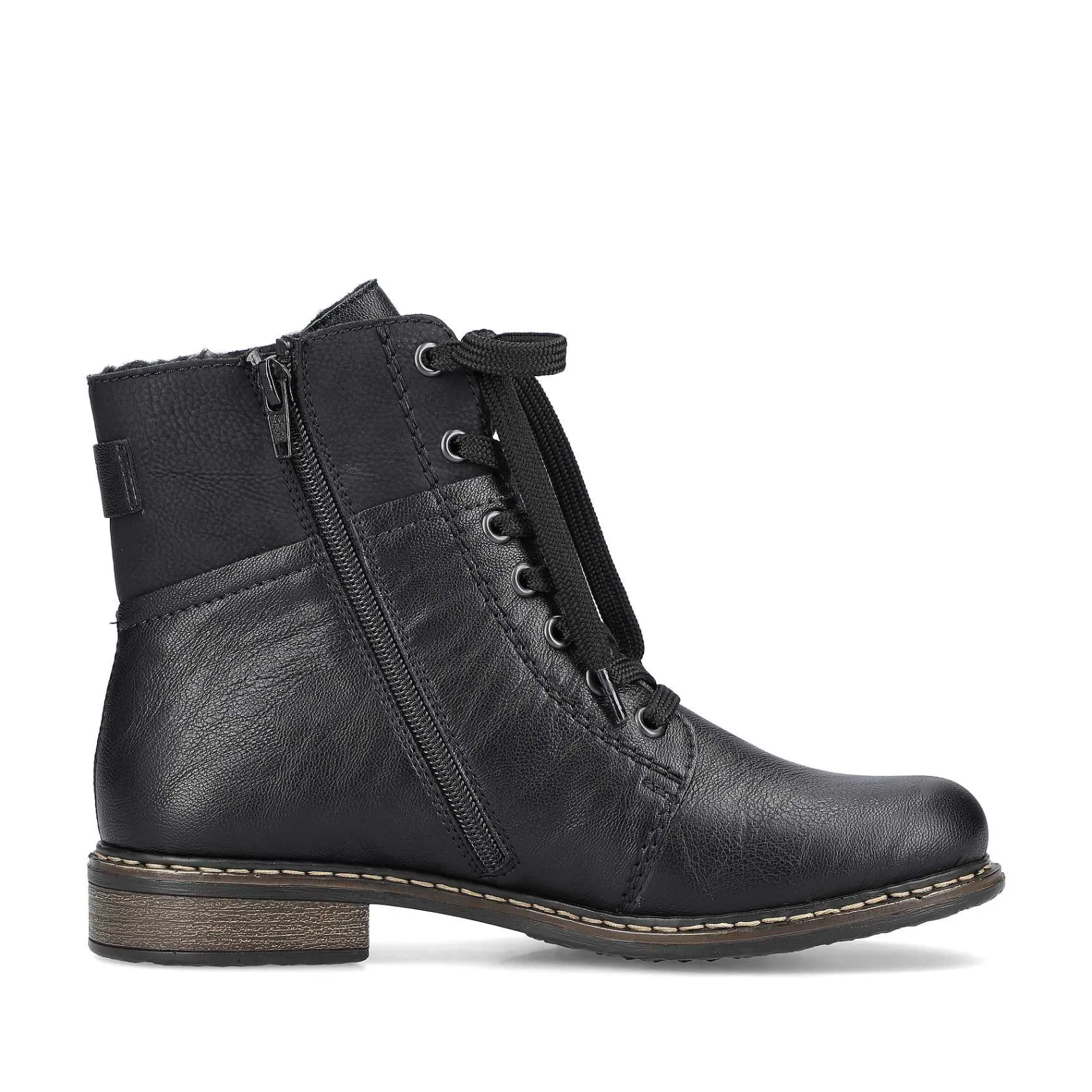 Women'S Corded Boots Deep Black Ladies Ankle Boots & Boots