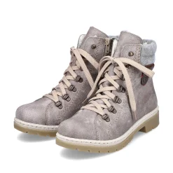 Sale Women'S Corded Boots Platinum Gray Ladies Ankle Boots & Boots