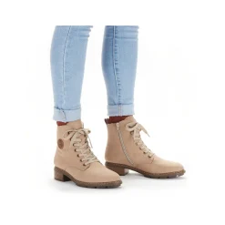 Outlet Women'S Corded Boots Sand Beige Ladies Ankle Boots & Boots