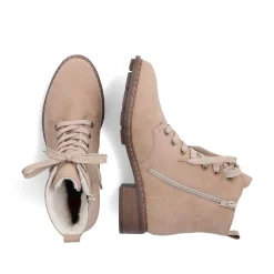 Outlet Women'S Corded Boots Sand Beige Ladies Ankle Boots & Boots