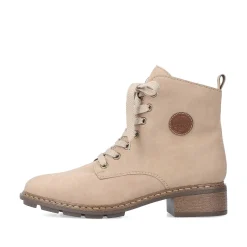 Outlet Women'S Corded Boots Sand Beige Ladies Ankle Boots & Boots