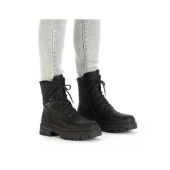 New Women'S Corded Boots Night Black Ladies Ankle Boots & Boots
