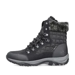 Discount Women'S Corded Boots Deep Black Ladies Ankle Boots & Boots