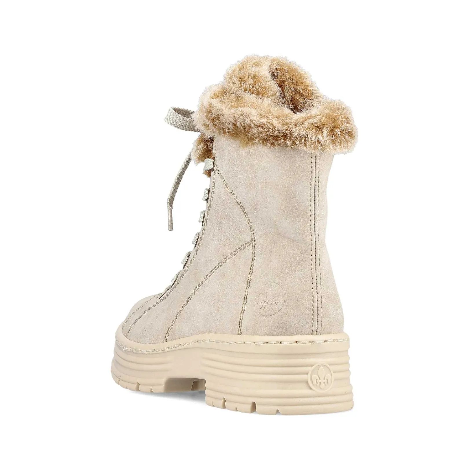 New Women'S Corded Boots Light Beige Ladies Ankle Boots & Boots