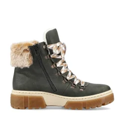 New Women'S Corded Boots Olive Green Ladies Ankle Boots & Boots