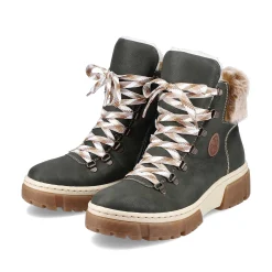 New Women'S Corded Boots Olive Green Ladies Ankle Boots & Boots