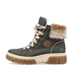 New Women'S Corded Boots Olive Green Ladies Ankle Boots & Boots
