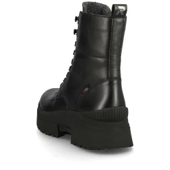 New Women'S Corded Boots Deep Black Ladies Ankle Boots & Boots