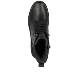 New Women'S Corded Boots Deep Black Ladies Ankle Boots & Boots