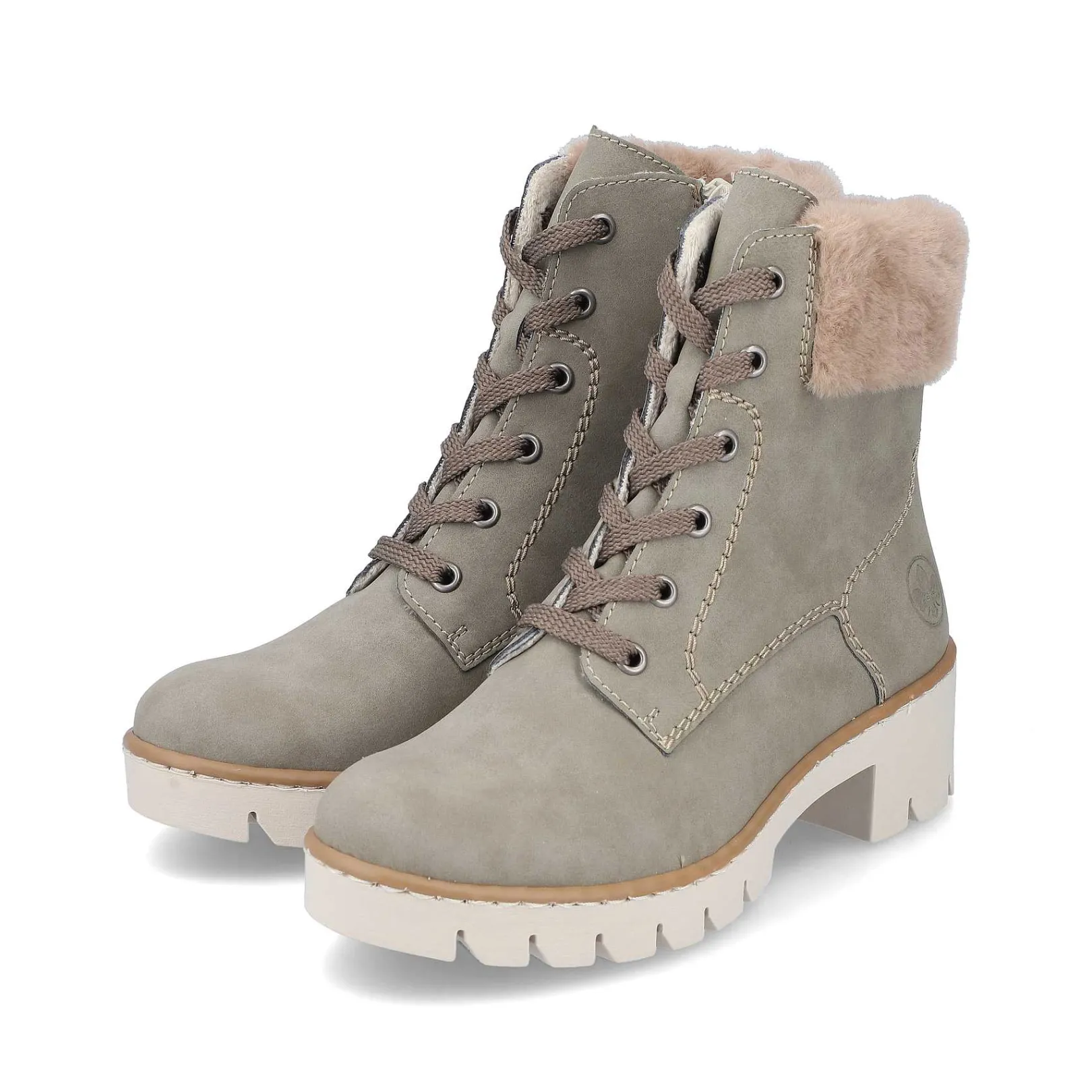 Sale Women'S Corded Boots Khaki-Brown Ladies Ankle Boots & Boots