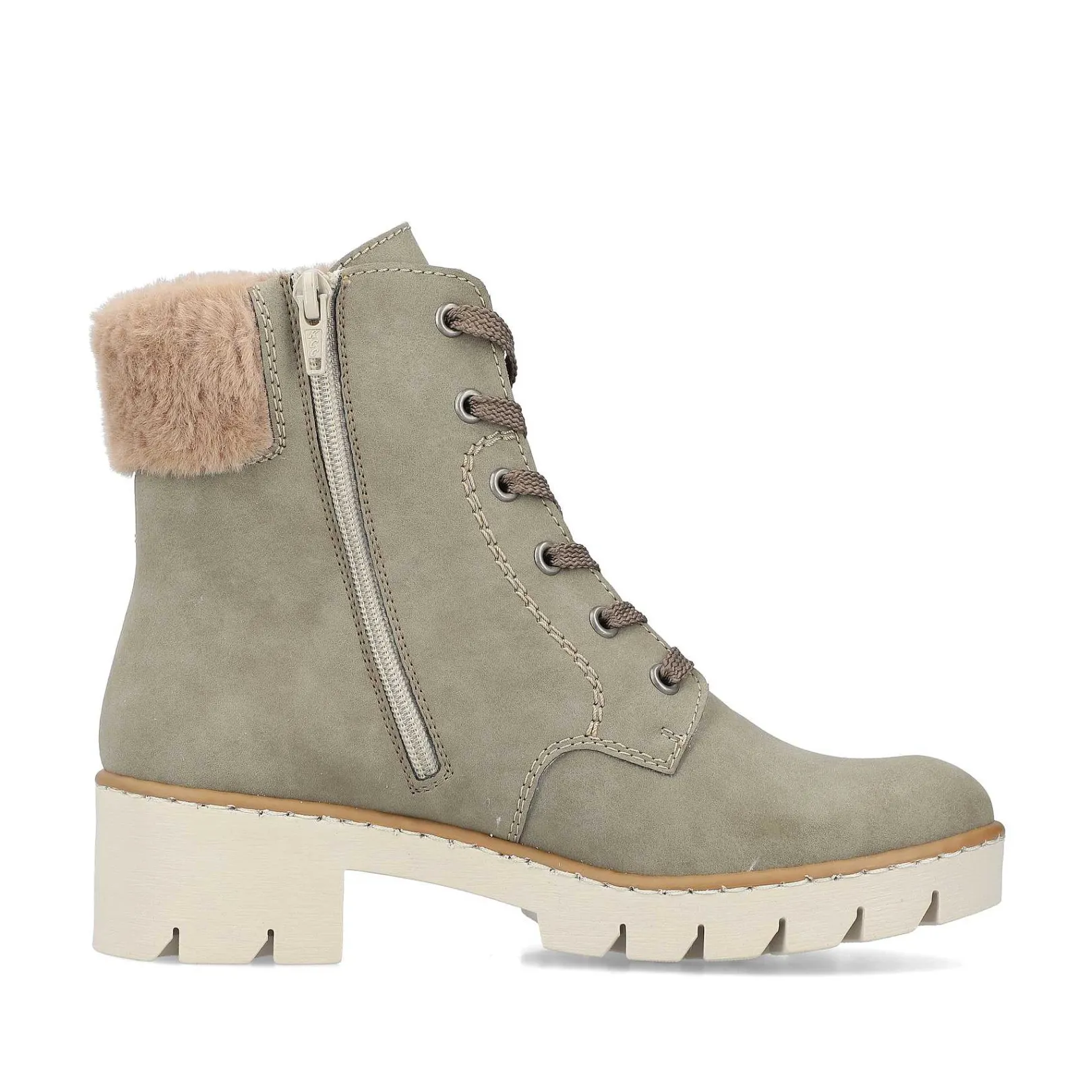 Sale Women'S Corded Boots Khaki-Brown Ladies Ankle Boots & Boots