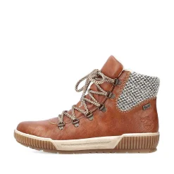 New Women'S Corded Boots Cinnamon Brown Ladies Ankle Boots & Boots