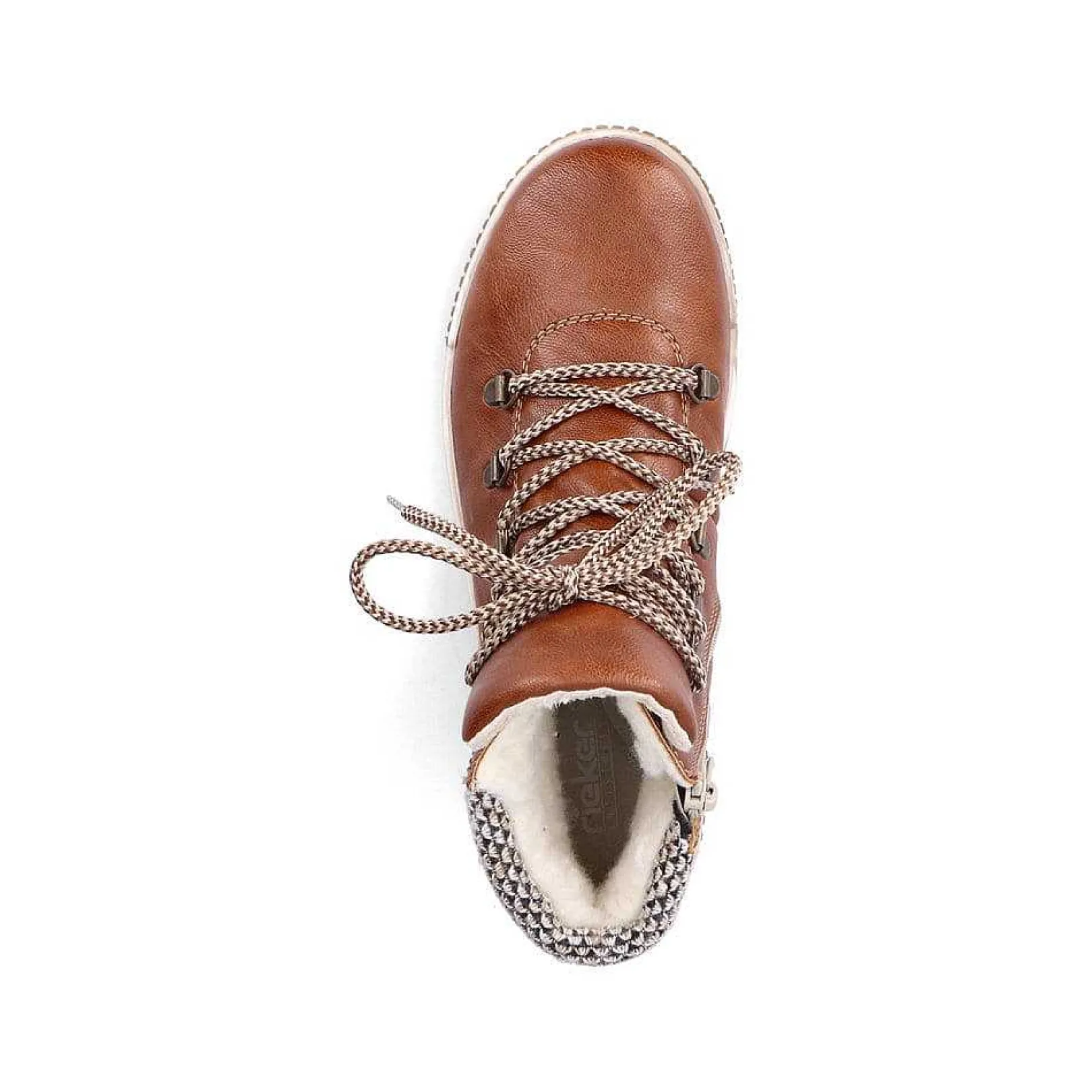 New Women'S Corded Boots Cinnamon Brown Ladies Ankle Boots & Boots