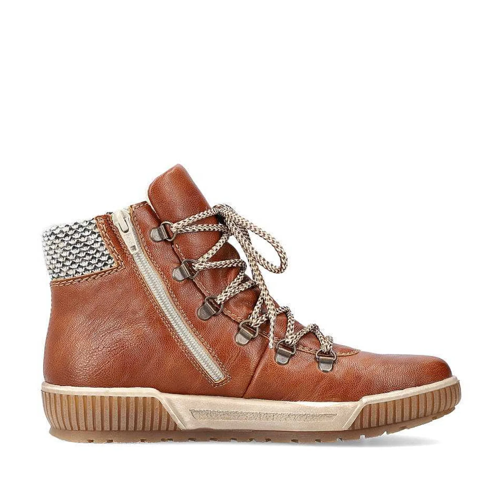 New Women'S Corded Boots Cinnamon Brown Ladies Ankle Boots & Boots