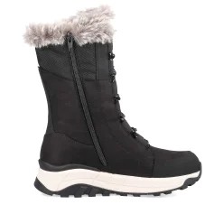 Women'S Corded Boots Night Black Ladies Ankle Boots & Boots