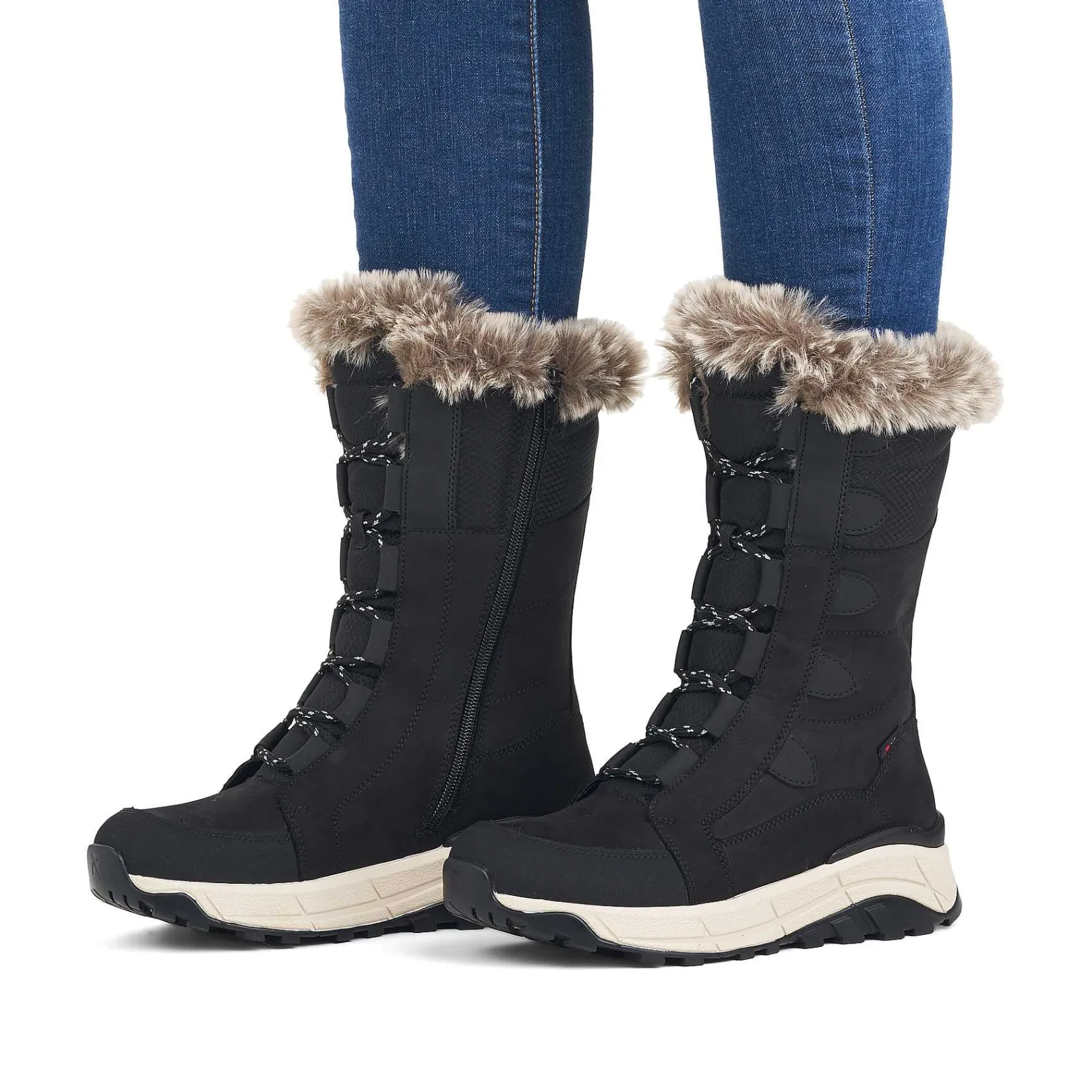 Women'S Corded Boots Night Black Ladies Ankle Boots & Boots