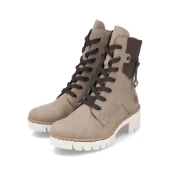 Best Women'S Corded Boots Beige Brown Ladies Ankle Boots & Boots