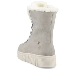 Online Women'S Corded Boots Platinum Grey Ladies Ankle Boots & Boots