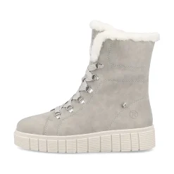 Online Women'S Corded Boots Platinum Grey Ladies Ankle Boots & Boots
